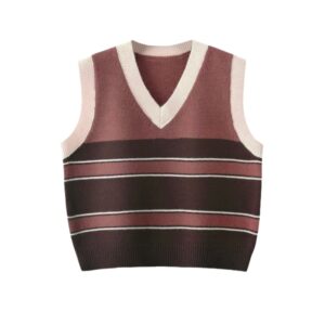 Retro Striped Contrast Tank